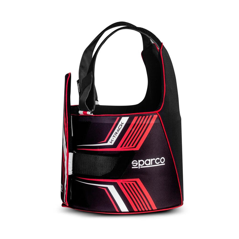 Carica immagine in Galleria Viewer, Gilet Paracostole Kart Bambino Sparco K-Track Nero / Rosso (FIA 8870-2018)