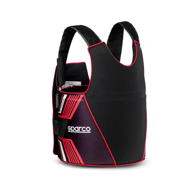 Carica immagine in Galleria Viewer, Gilet Paracostole Kart Bambino Sparco K-Track Nero / Rosso (FIA 8870-2018)