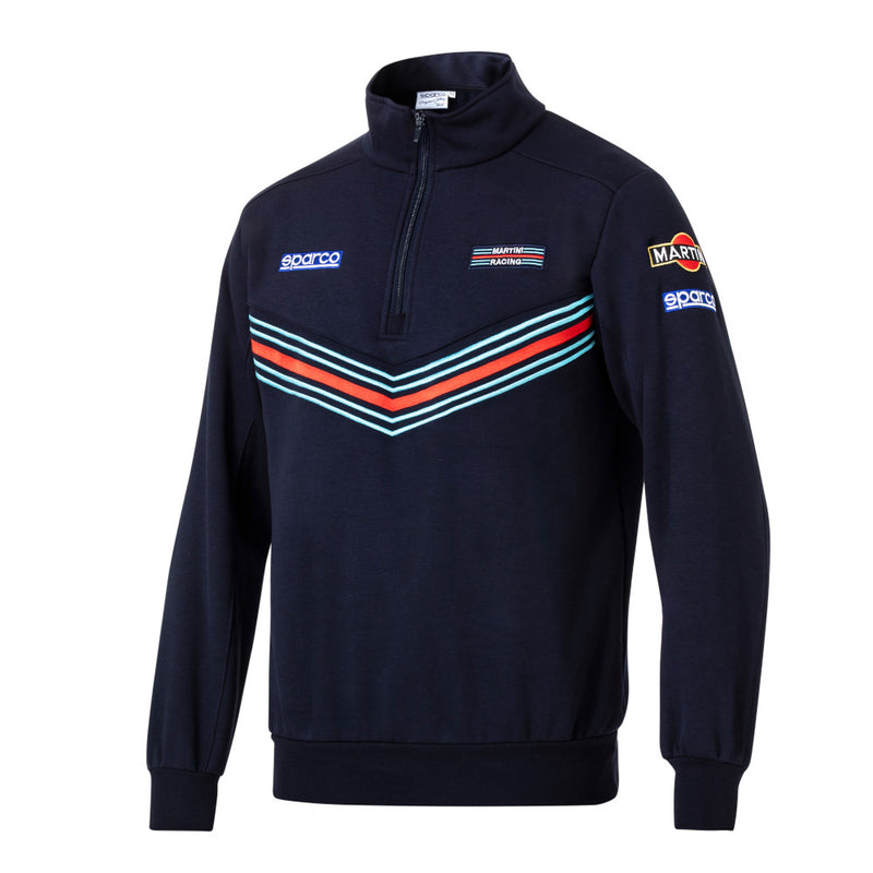 Carica immagine in Galleria Viewer, Felpa Mezza Zip Sparco Martini Racing - Blu