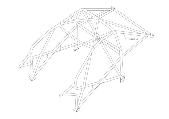 Carica immagine in Galleria Viewer, Roll Bar Multipunto Custom Cages da Saldare per Renault Clio 3 - FIA