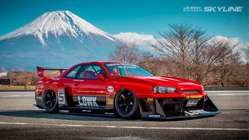 Carica immagine in Galleria Viewer, Kit Carrozzeria Liberty Walk LB Super Silhouette per Nissan Skyline R34