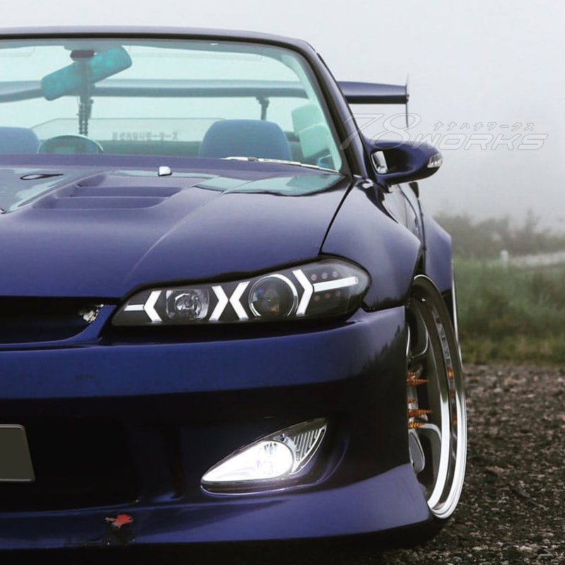 Carica immagine in Galleria Viewer, Fari Anteriori 78Works a LED per Nissan Silvia S15