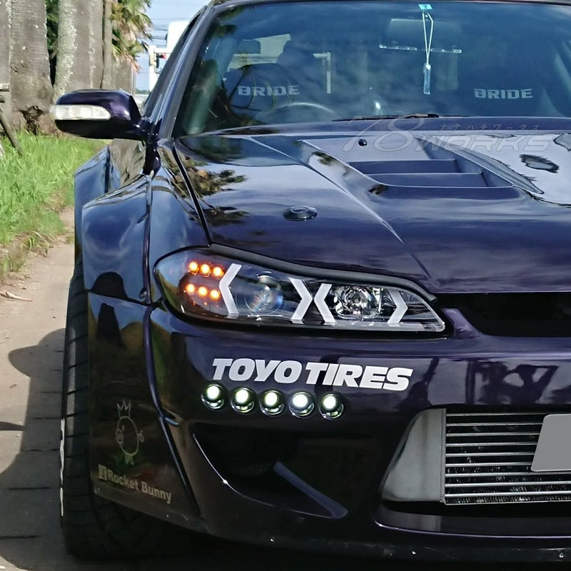 Carica immagine in Galleria Viewer, Fari Anteriori 78Works a LED per Nissan Silvia S15
