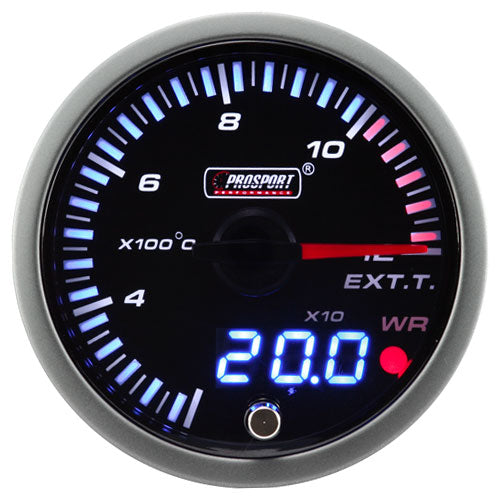 Carica immagine in Galleria Viewer, Manometro Temperatura Gas di Scarico "Dual Display" ProSport JDM (Analizzatore EGT 1200°C)