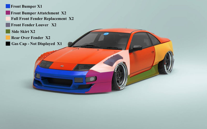 Carica immagine in Galleria Viewer, Kit Carrozzeria Widebody KBD PMZ-K V2 per Nissan 300ZX Z32 2+2 / 2+0 (90-96)