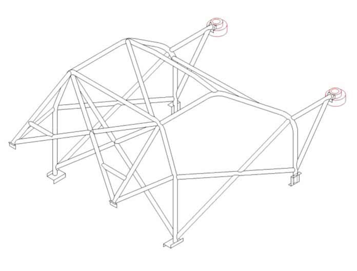 Carica immagine in Galleria Viewer, Roll Bar Multipunto Custom Cages da Saldare per Ford Fiesta MK4 - FIA