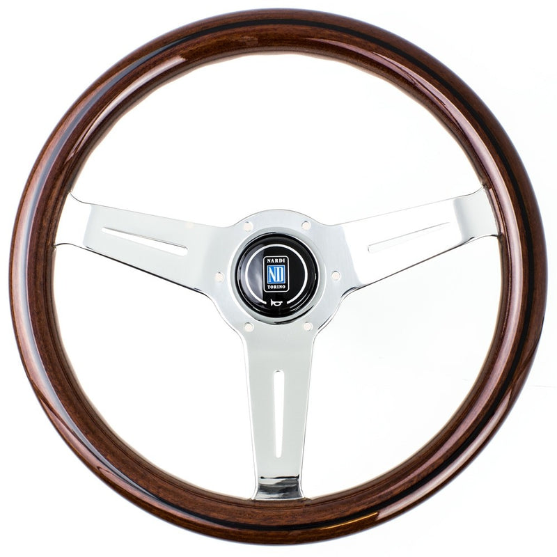 Carica immagine in Galleria Viewer, Volante Nardi Classic ND33, Legno, Razze Cromate, a Calice 40 mm