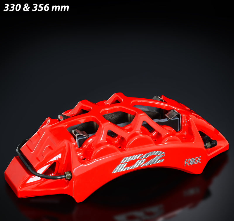 Carica immagine in Galleria Viewer, Kit Freni Maggiorati Anteriori D2 Racing: da 4 a 8 Pistoncini, da 286 a 444 mm
