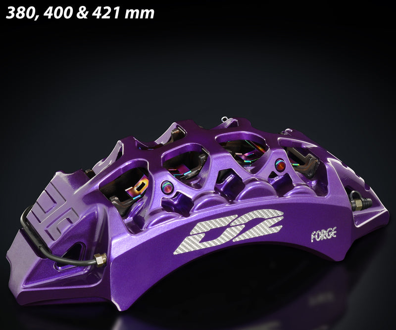 Carica immagine in Galleria Viewer, Kit Freni Maggiorati Anteriori D2 Racing: da 4 a 8 Pistoncini, da 286 a 444 mm