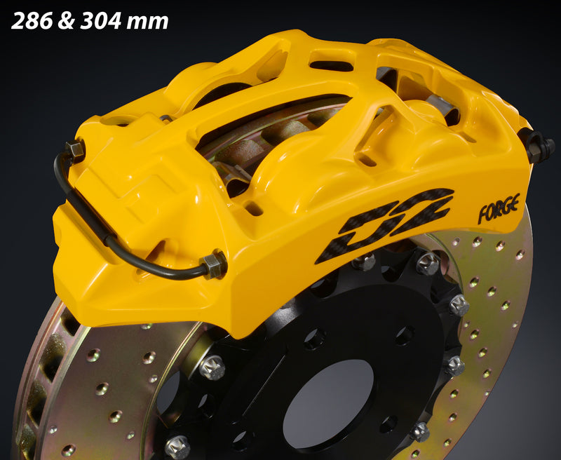Carica immagine in Galleria Viewer, Kit Freni Maggiorati Posteriori D2 Racing: da 4 a 8 Pistoncini, da 330 a 421 mm