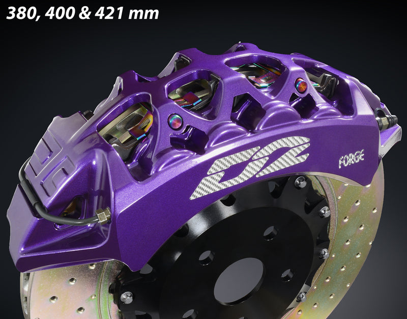 Carica immagine in Galleria Viewer, Kit Freni Maggiorati Anteriori D2 Racing: da 4 a 8 Pistoncini, da 286 a 444 mm