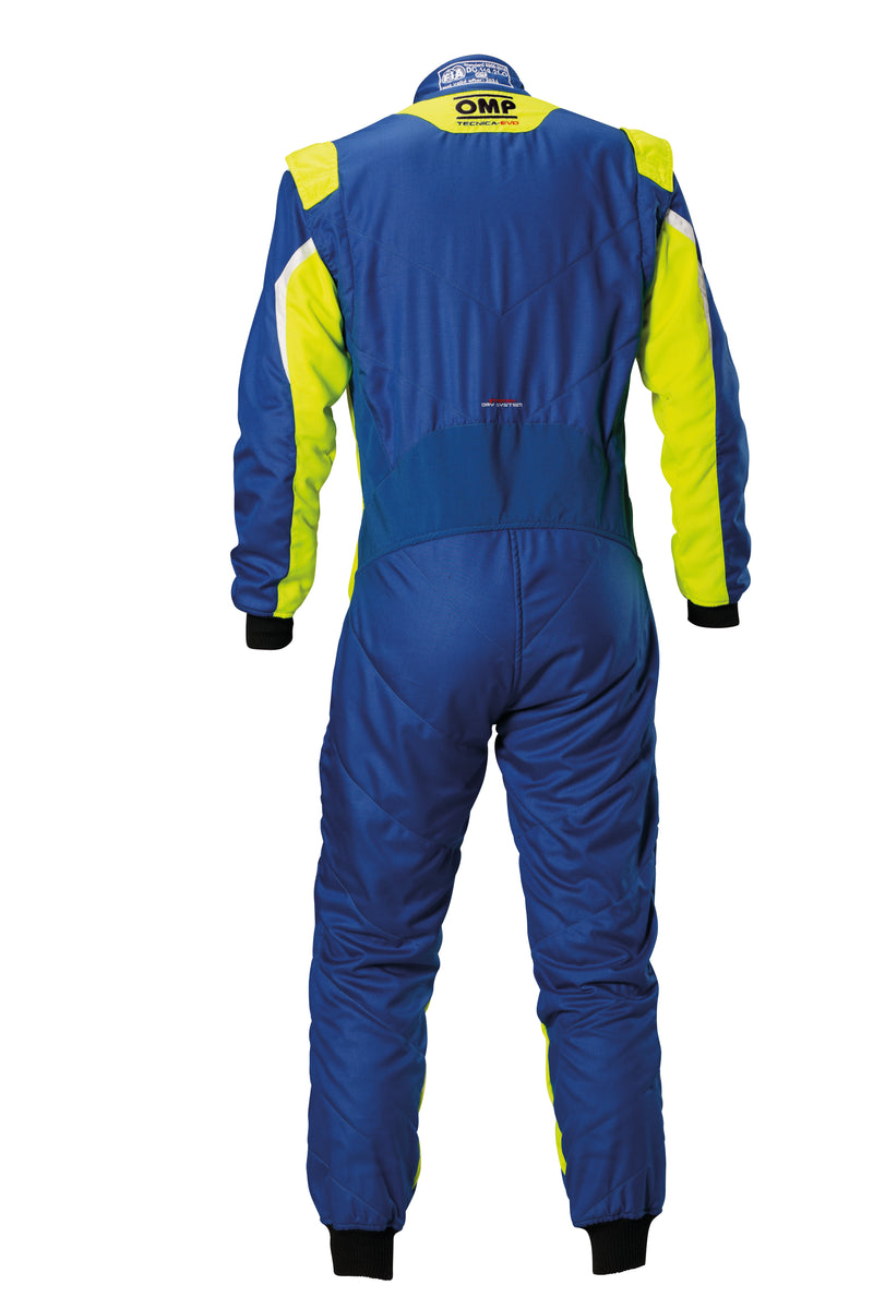 Carica immagine in Galleria Viewer, Tuta OMP Tecnica EVO Blu Royal / Giallo Fluo (FIA 8856-2018)