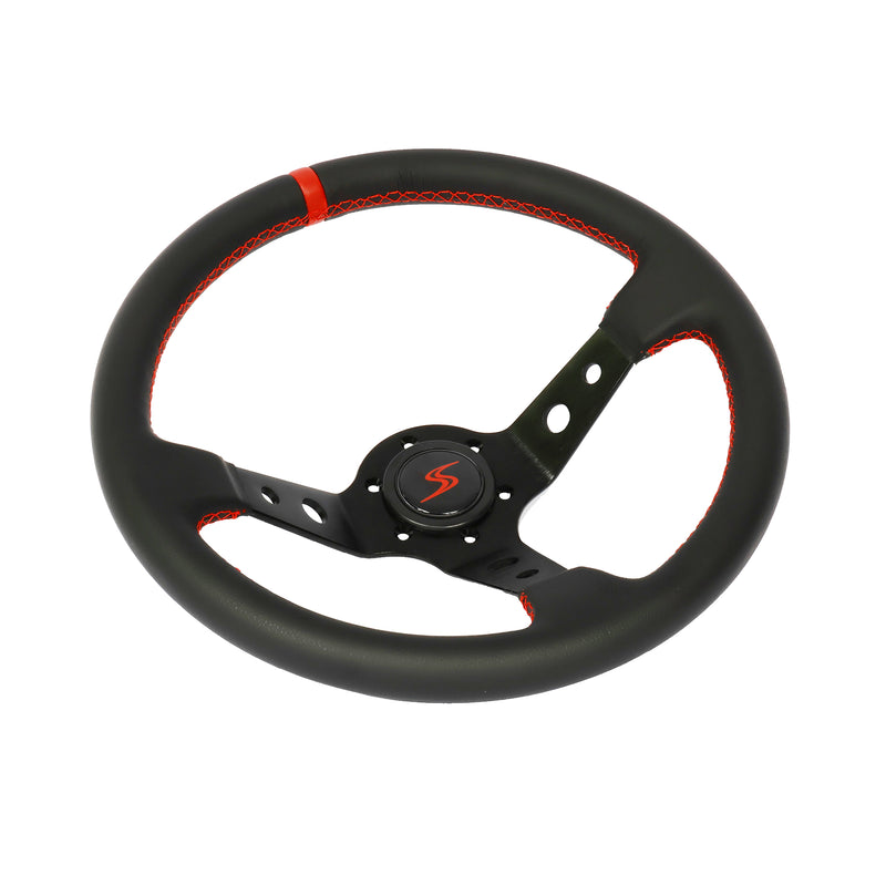 Carica immagine in Galleria Viewer, Volante a Calice (90 mm), Pelle Nera, Razze Nere