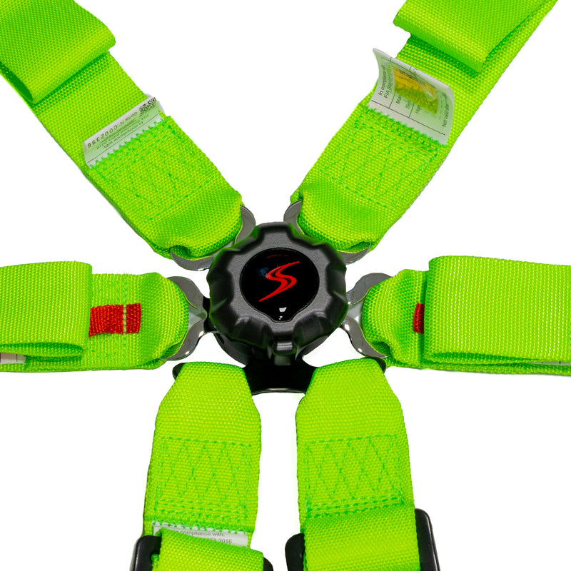 Carica immagine in Galleria Viewer, Cinture 6 Punti DS - Verde Fluo - FIA 2026