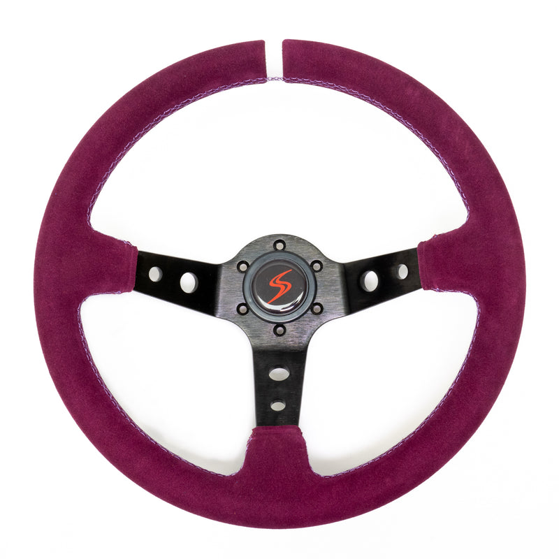 Carica immagine in Galleria Viewer, Volante a Calice (90 mm), Scamosciato Viola, Razze Nere