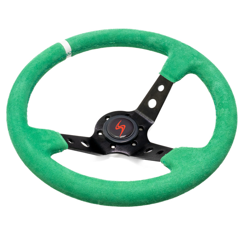 Carica immagine in Galleria Viewer, Volante a Calice (90 mm), Scamosciato Verde, Razze Nere