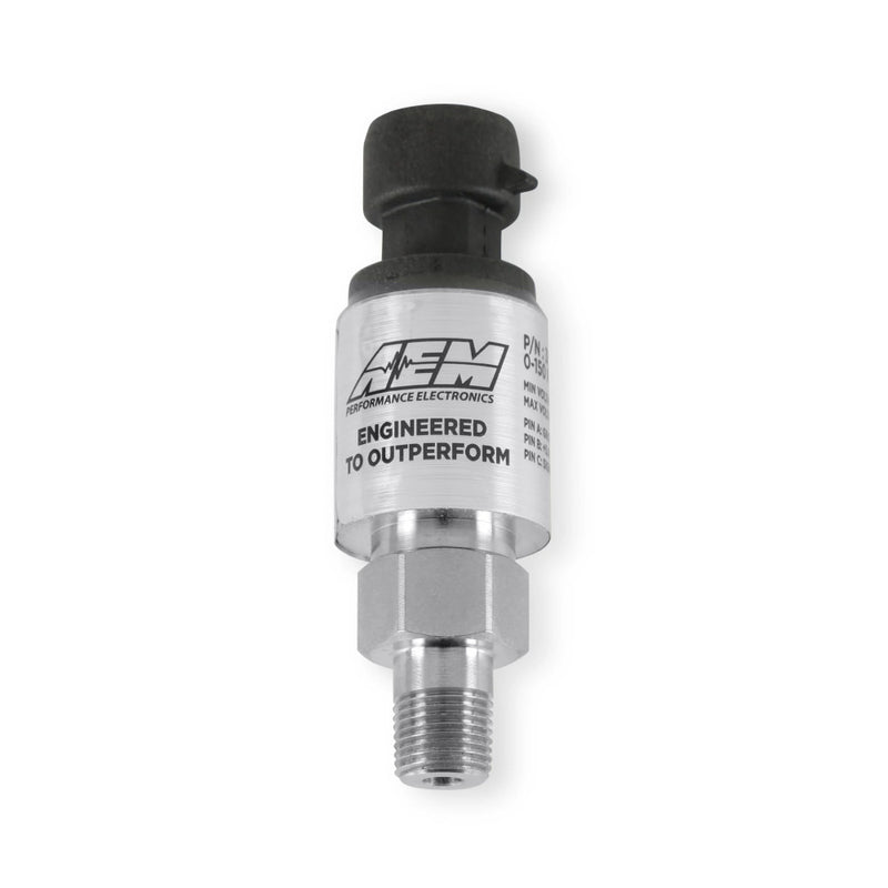 Carica immagine in Galleria Viewer, Kit Sensore Pressione Fluidi 10 bar (Olio, Carburante...) AEM in Acciaio Inox
