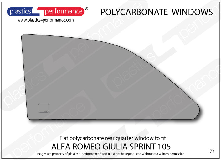 Carica immagine in Galleria Viewer, Vetri in Policarbonato per Alfa Romeo 105 Giulia Sprint
