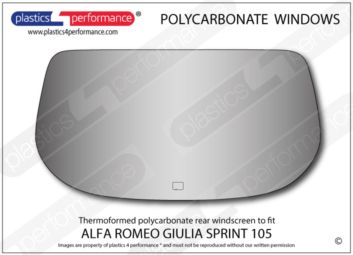 Carica immagine in Galleria Viewer, Vetri in Policarbonato per Alfa Romeo 105 Giulia Sprint