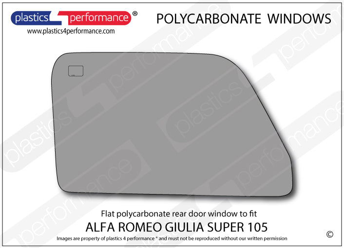 Carica immagine in Galleria Viewer, Vetri in Policarbonato per Alfa Romeo 105 Giulia Super