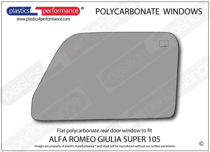 Carica immagine in Galleria Viewer, Vetri in Policarbonato per Alfa Romeo 105 Giulia Super