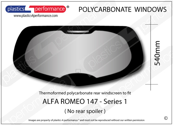 Carica immagine in Galleria Viewer, Vetri in Policarbonato per Alfa Romeo 147 / 147 GTA