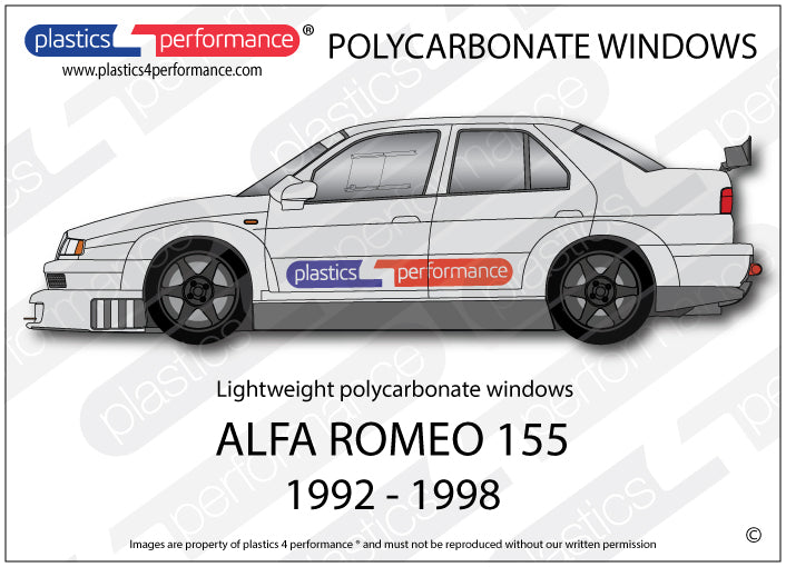 Carica immagine in Galleria Viewer, Vetri in Policarbonato per Alfa Romeo 155