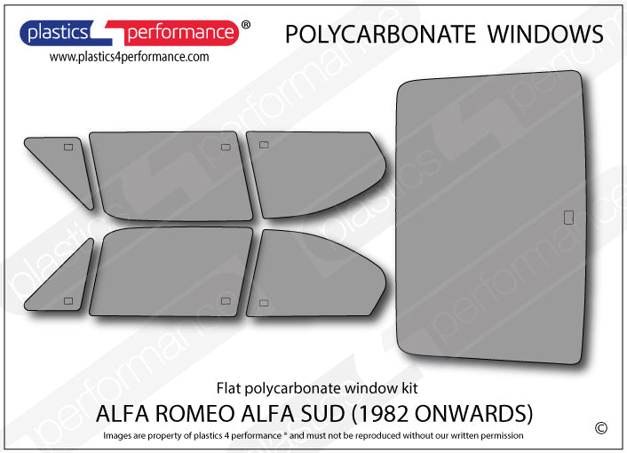 Carica immagine in Galleria Viewer, Vetri in Policarbonato per Alfa Romeo Alfasud