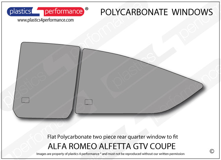 Carica immagine in Galleria Viewer, Vetri in Policarbonato per Alfa Romeo Alfetta GTV Coupé