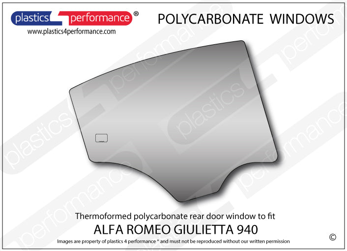 Carica immagine in Galleria Viewer, Vetri in Policarbonato per Alfa Romeo Giulietta 940
