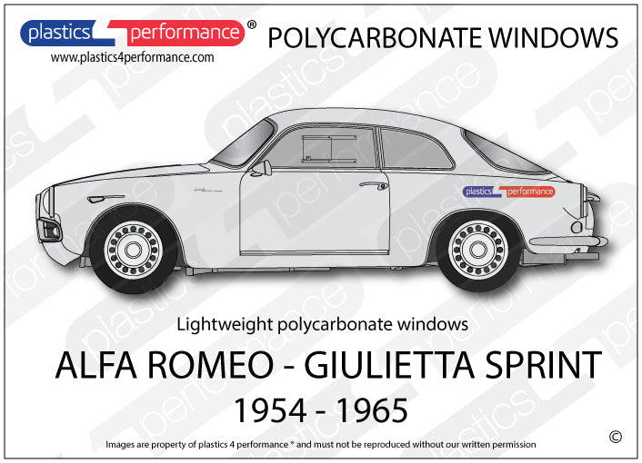 Carica immagine in Galleria Viewer, Vetri in Policarbonato per Alfa Romeo Giulietta Sprint