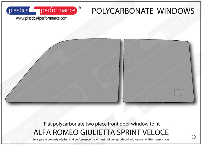 Carica immagine in Galleria Viewer, Vetri in Policarbonato per Alfa Romeo Giulietta Sprint Veloce