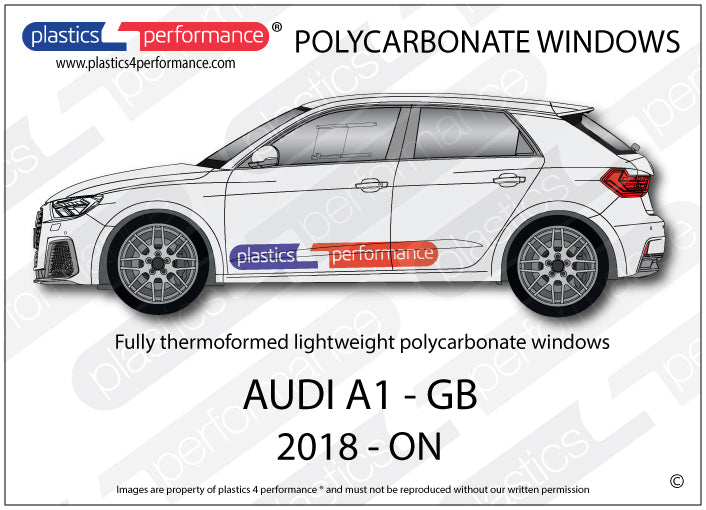 Carica immagine in Galleria Viewer, Vetri in Policarbonato per Audi A1 GB 5 Porte