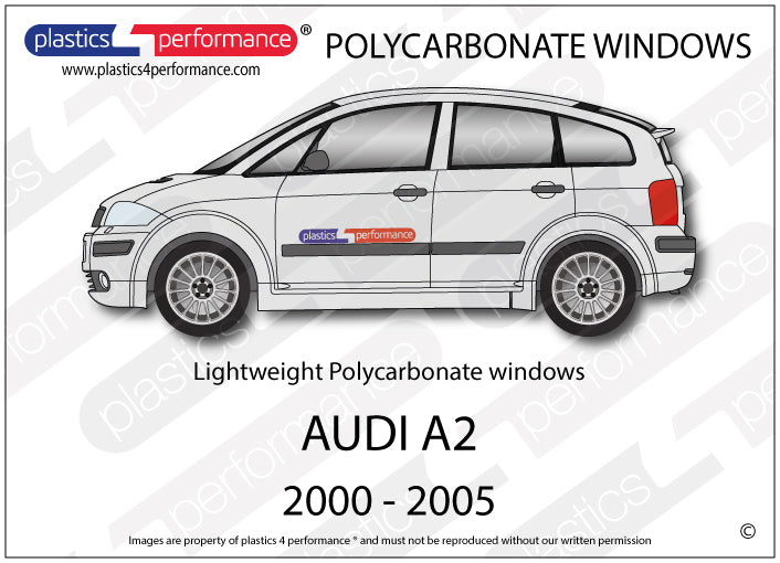 Carica immagine in Galleria Viewer, Vetri in Policarbonato per Audi A2 8Z