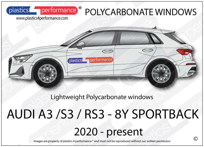 Carica immagine in Galleria Viewer, Vetri in Policarbonato per Audi S3 / RS3 8Y Sportback