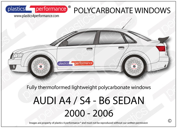 Carica immagine in Galleria Viewer, Vetri in Policarbonato per Audi A4 B6 Berlina
