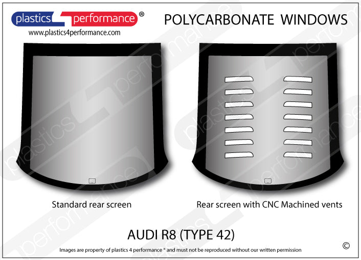 Carica immagine in Galleria Viewer, Vetri in Policarbonato per Audi R8 Type 42