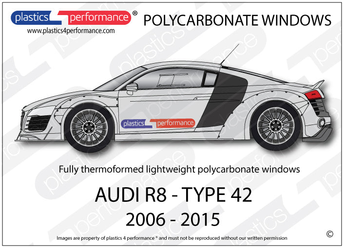 Carica immagine in Galleria Viewer, Vetri in Policarbonato per Audi R8 Type 42