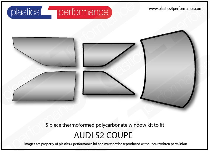 Carica immagine in Galleria Viewer, Vetri in Policarbonato per Audi S2 Coupé