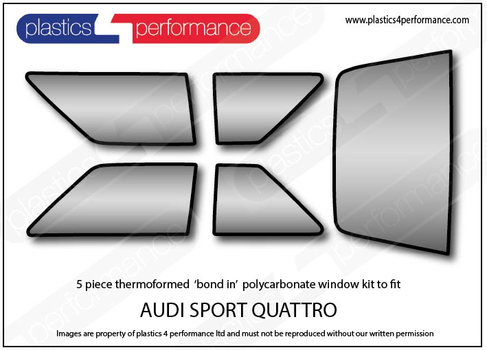 Carica immagine in Galleria Viewer, Vetri in Policarbonato per Audi Sport Quattro SWB