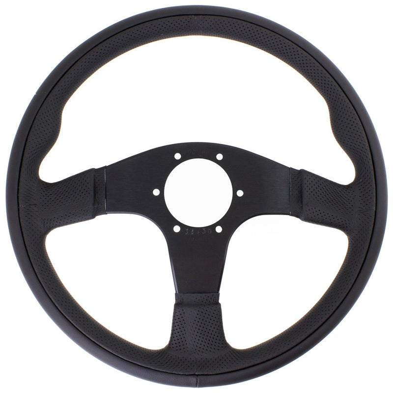 Carica immagine in Galleria Viewer, Volante Nardi Twin Line, Pelle Nera, Razze Nere, Ø35 cm