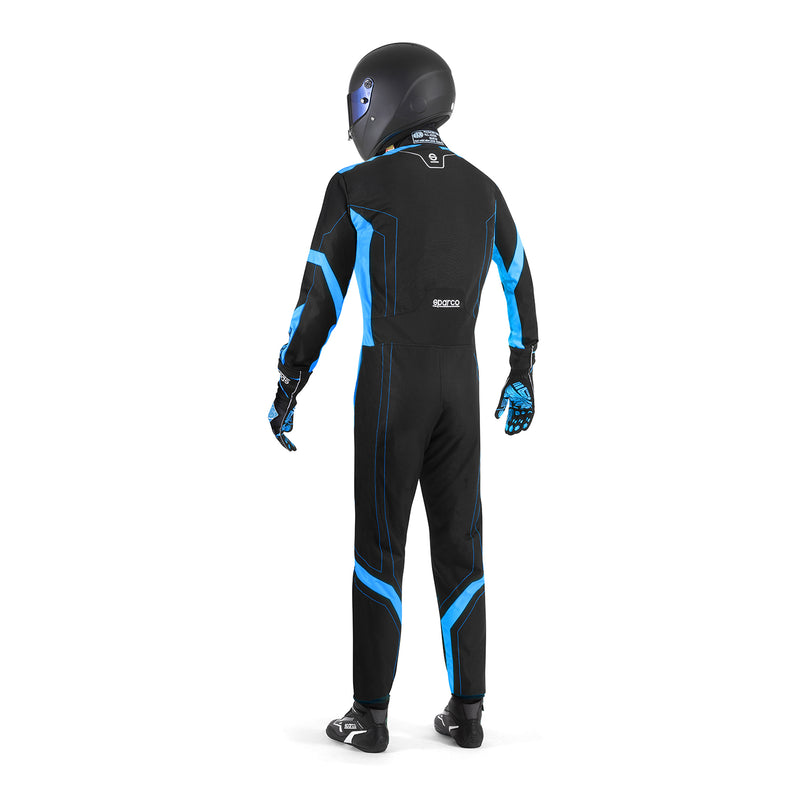 Carica immagine in Galleria Viewer, Tuta Kart Bambino Sparco Thunder Advanced Nero / Blu (CIK-FIA KC.017.24-0)