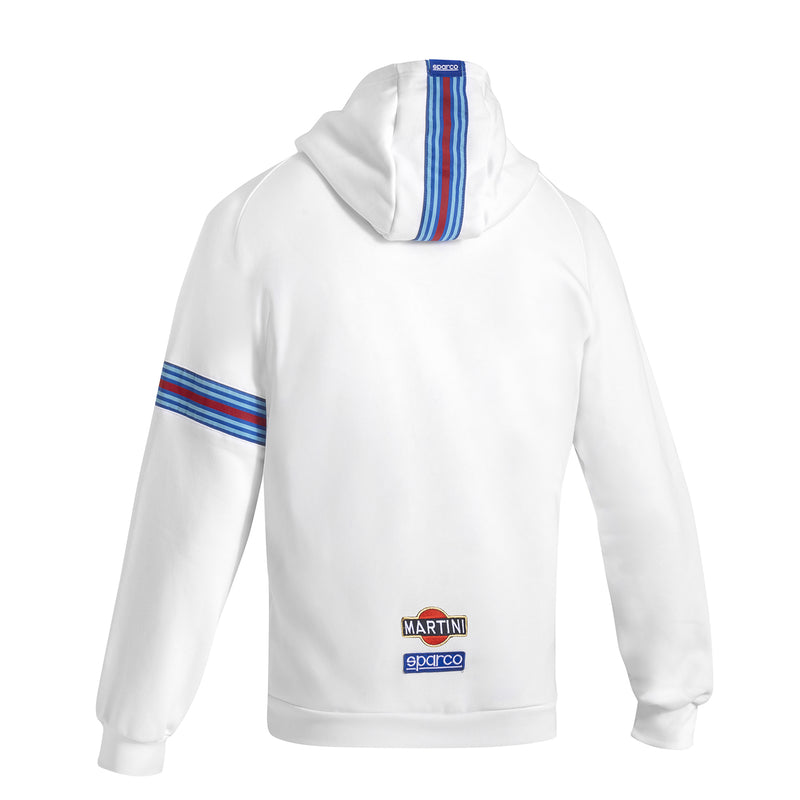 Carica immagine in Galleria Viewer, Felpa con Cappuccio e Zip Sparco Martini Racing - Bianco