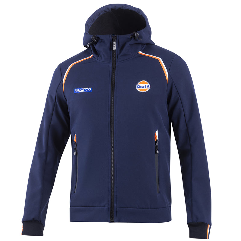 Carica immagine in Galleria Viewer, Giacca Softshell con Cappuccio Sparco Gulf - Blu Marine