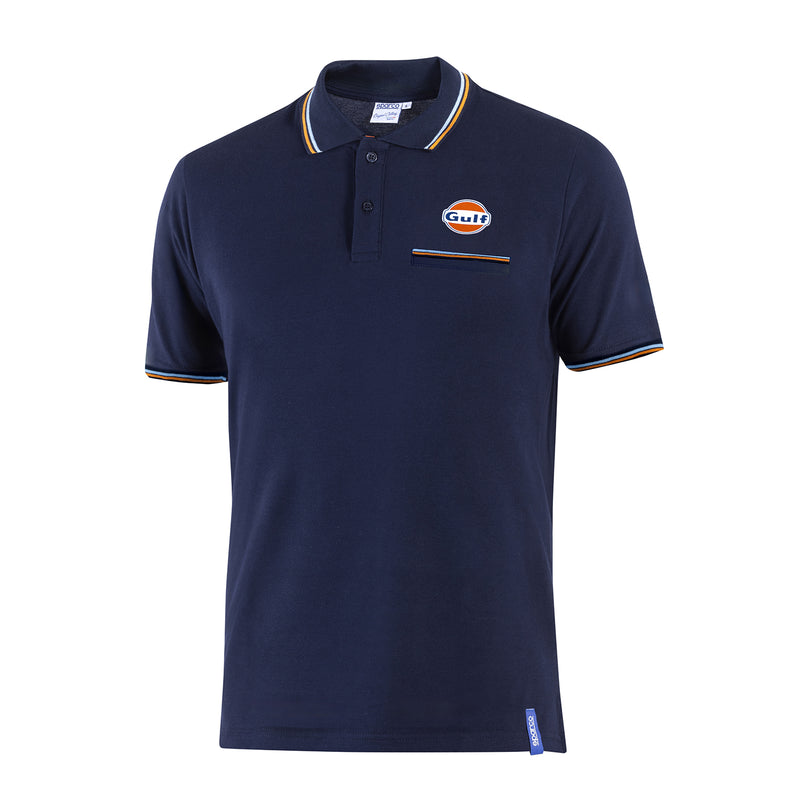 Carica immagine in Galleria Viewer, Polo in Piqué con Taschino Sparco Gulf - Blu Marine