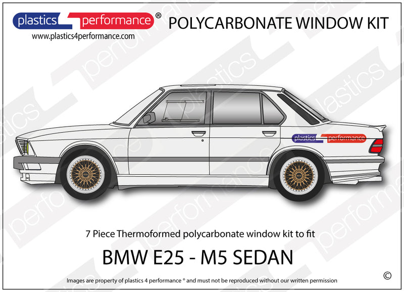 Carica immagine in Galleria Viewer, Vetri in Policarbonato per BMW E28 Berlina