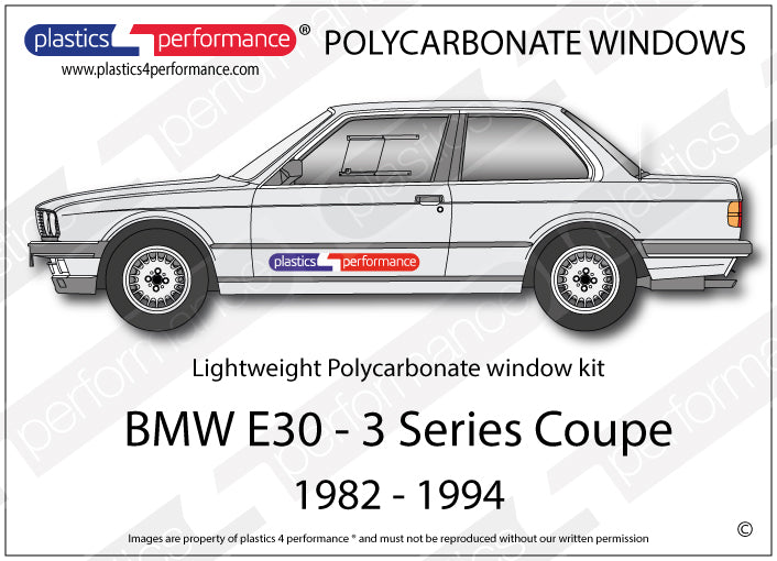 Carica immagine in Galleria Viewer, Vetri in Policarbonato per BMW E30 Coupé (88-91)