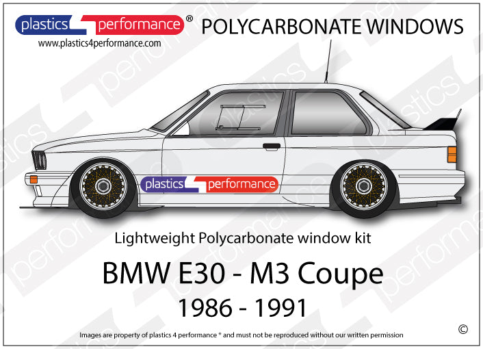 Carica immagine in Galleria Viewer, Vetri in Policarbonato per BMW M3 E30 (88-91)