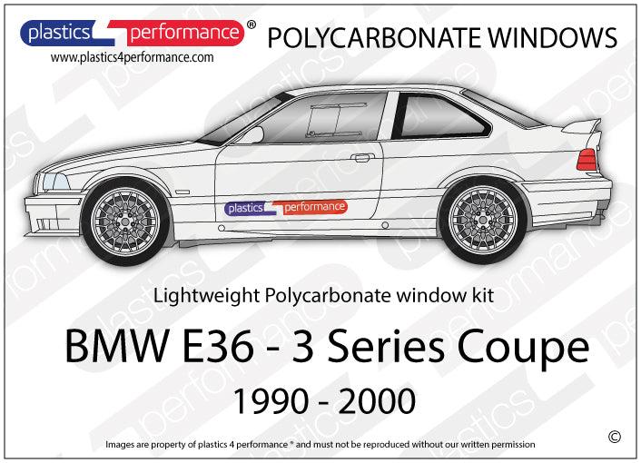Carica immagine in Galleria Viewer, Vetri in Policarbonato per BMW E36 Coupé