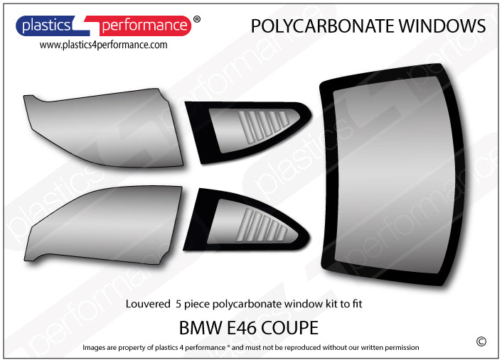 Carica immagine in Galleria Viewer, Vetri in Policarbonato per BMW E46 Coupé
